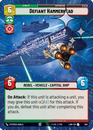Defiant Hammerhead (Hyperspace Foil) (564) [A Lawless Time] Foil