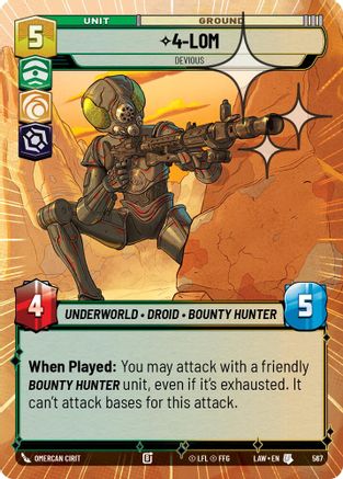 4-LOM - Devious (Hyperspace Foil) (567) [A Lawless Time] Foil