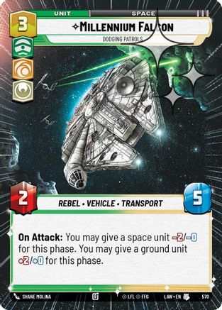 Millennium Falcon - Dodgin Patrols (Hyperspace Foil) (570) [A Lawless Time] Foil