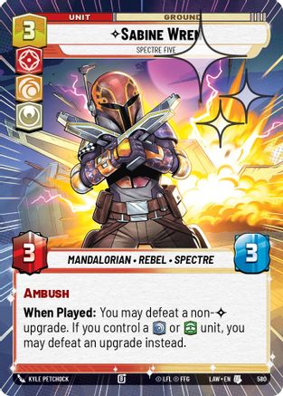 Sabine Wren - Spectre Five (Hyperspace Foil) (580) [A Lawless Time] Foil
