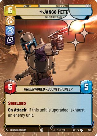 Jango Fett - Wily Mercenary (Hyperspace Foil) (589) [A Lawless Time] Foil