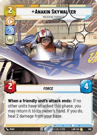 Anakin Skywalker - Prescient Podracer (Hyperspace Foil) (590) [A Lawless Time] Foil