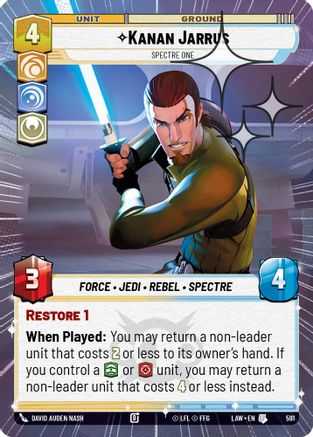 Kanan Jarrus - Spectre One (Hyperspace Foil) (591) [A Lawless Time] Foil