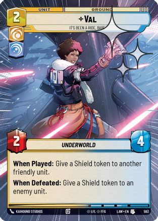Val - It's Been a Ride, Babe (Hyperspace Foil) (593) [A Lawless Time] Foil