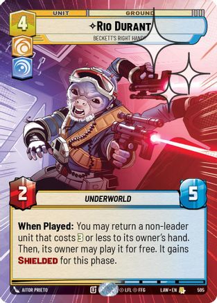 Rio Durant - Beckett's Right Hands (Hyperspace Foil) (595) [A Lawless Time] Foil