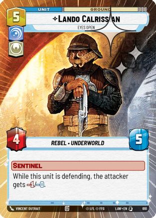 Lando Calrissian - Eyes Open (Hyperspace Foil) (610) [A Lawless Time] Foil