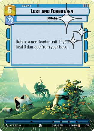 Lost and Forgotten (Hyperspace Foil) (635) [A Lawless Time] Foil