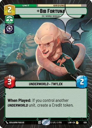 Bib Fortuna - Die Wanna Wanga? (Hyperspace Foil) (636) [A Lawless Time] Foil
