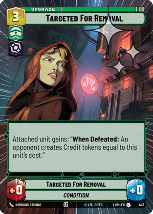 Targeted for Removal (Hyperspace Foil) (643) [A Lawless Time] Foil