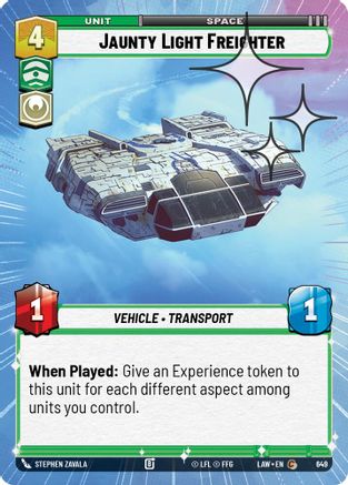 Jaunty Light Frieghter (Hyperspace Foil) (649) [A Lawless Time] Foil