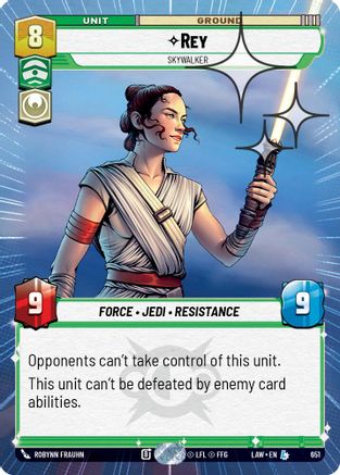 Rey - Skywalker (Hyperspace Foil) (651) [A Lawless Time] Foil