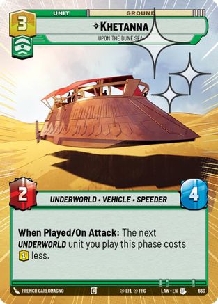 Khetanna - Upon the Dune Sea (Hyperspace Foil) (660) [A Lawless Time] Foil
