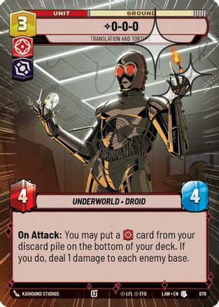 0-0-0 - Translation and Torture (Hyperspace Foil) (676) [A Lawless Time] Foil