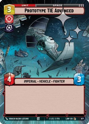 Prototype TIE Advanced (Hyperspace Foil) (677) [A Lawless Time] Foil