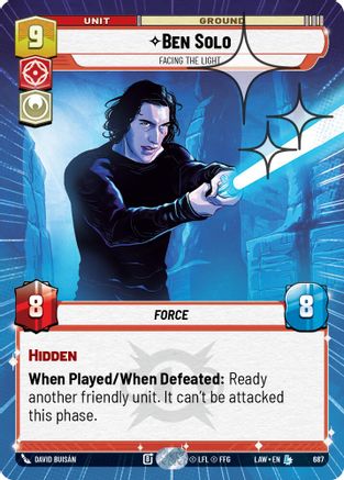 Ben Solo - Facing the Light (Hyperspace Foil) (687) [A Lawless Time] Foil