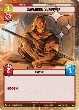 Savareen Survivor (Hyperspace Foil) (690) [A Lawless Time] Foil