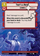 That's a Rock (Hyperspace Foil) (708) [A Lawless Time] Foil