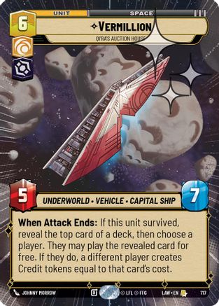 Vermillion - Qi'Ra's Auction House (Hyperspace Foil) (717) [A Lawless Time] Foil