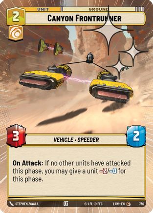Canyon Frontrunner (Hyperspace Foil) (730) [A Lawless Time] Foil