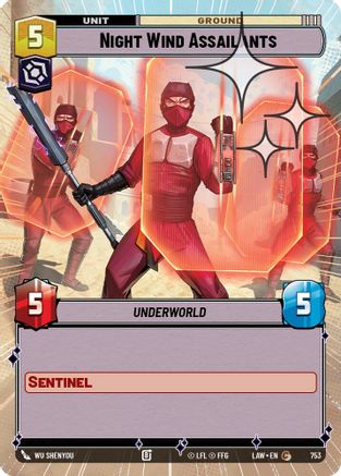 Night Wind Assailants (Hyperspace Foil) (753) [A Lawless Time] Foil