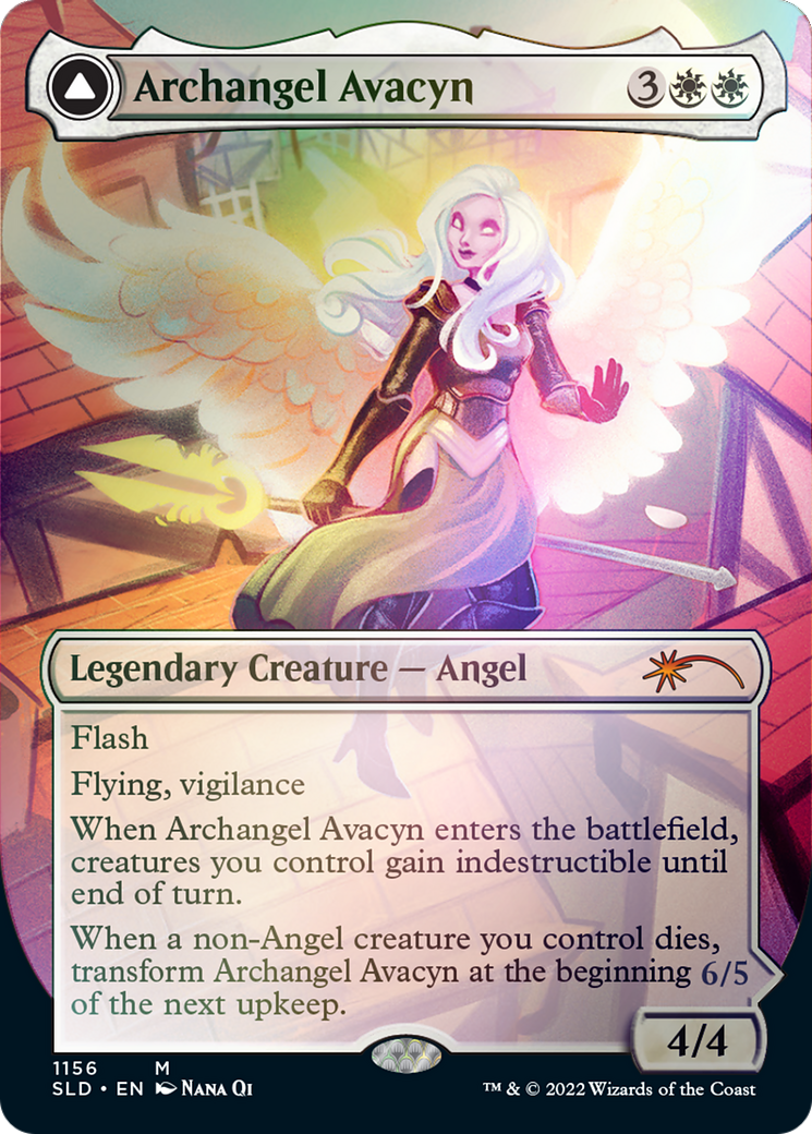 Archangel Avacyn // Avacyn, the Purifier (SLD-1156) [Secret Lair Drop] (Borderless) Foil