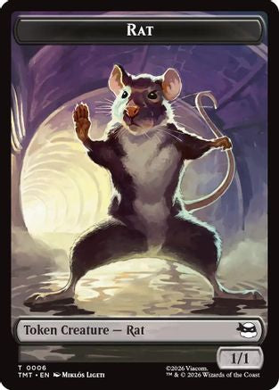 Rat // Food Double-Sided Token (TMT-6 // 8) [Teenage Mutant Ninja Turtles]