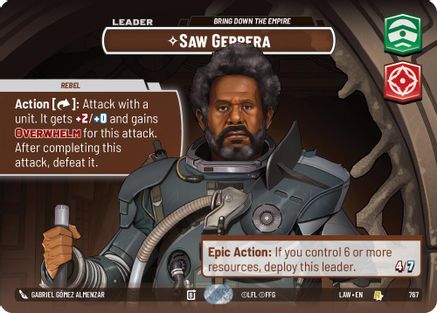 Saw Gerrera - Bring Down the Empire (Showcase) (767) [A Lawless Time] Foil