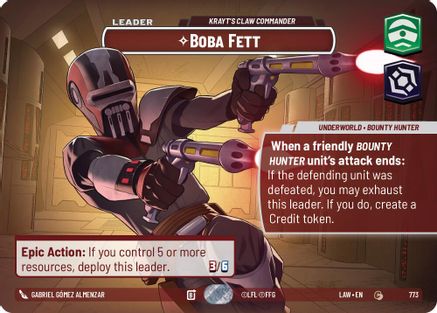 Boba Fett - Krayt's Claw Commander (Showcase) (773) [A Lawless Time] Foil