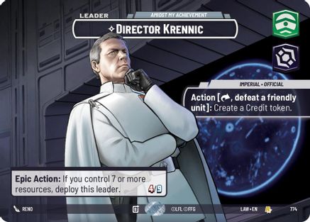 Director Krennic - Amidst My Achievement (Showcase) (774) [A Lawless Time] Foil