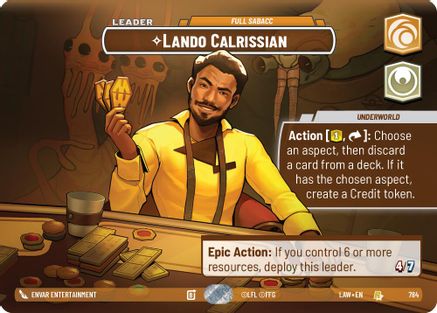 Lando Calrissian - Full Sabacc (Showcase) (784) [A Lawless Time] Foil