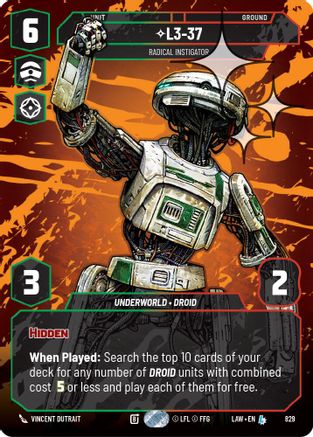 L3-37 - Radical Instigator (Prestige Foil) (829) [A Lawless Time] Foil