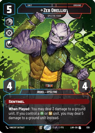 Zeb Orellios - Spectre Four (Prestige Foil) (836) [A Lawless Time] Foil