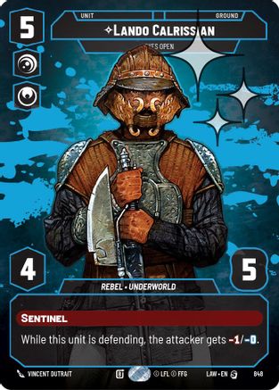 Lando Calrissian - Eyes Open (Prestige Foil) (848) [A Lawless Time] Foil