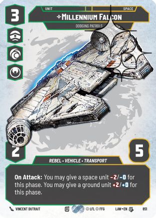 Millennium Falcon - Dodging Patrols (Prestige Foil) (851) [A Lawless Time] Foil
