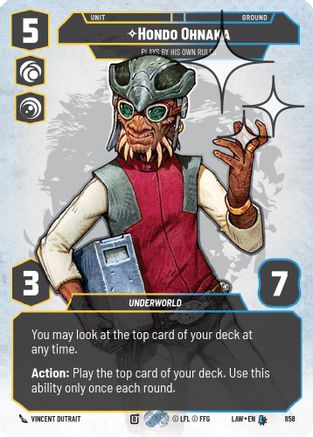 Hondo Ohnaka - Plays By His Own Rules (Prestige Foil) (858) [A Lawless Time] Foil