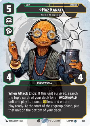Maz Kanata - Where's My Boyfriend? (Prestige Foil) (859) [A Lawless Time] Foil