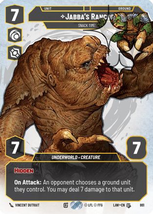Jabba's Rancor - Snack Time! (Prestige Foil) (861) [A Lawless Time] Foil