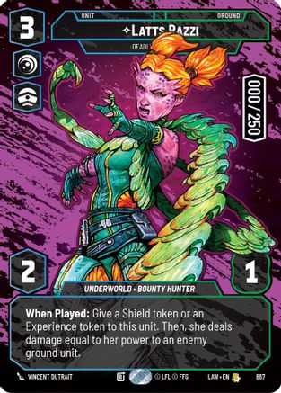 Latts Razzi - Deadly Whipmaster (Serialized) (867) [A Lawless Time] Foil