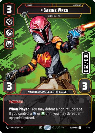 Sabine Wren - Spectre Five (Serialized) (874) [A Lawless Time] Foil