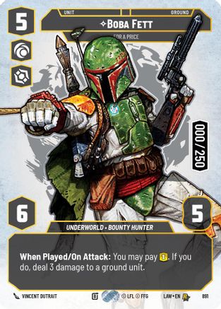 Boba Fett - For a Price (Serialized) (891) [A Lawless Time] Foil