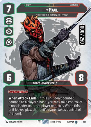 Maul - Master of the Shadow Collective (Serialized) (893) [A Lawless Time] Foil