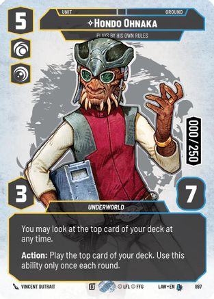 Hondo Ohnaka - Plays By His Own Rules (Serialized) (897) [A Lawless Time] Foil