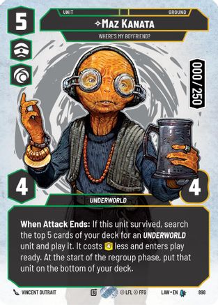 Maz Kanata - Where's My Boyfriend? (Serialized) (898) [A Lawless Time] Foil