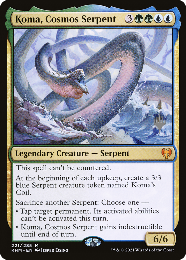 Koma, Cosmos Serpent (PPKHM-221P) [Promo Pack: Kaldheim Promos]