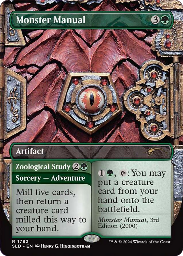 Monster Manual // Zoological Study (SLD-1782) [Secret Lair Drop] (Borderless)