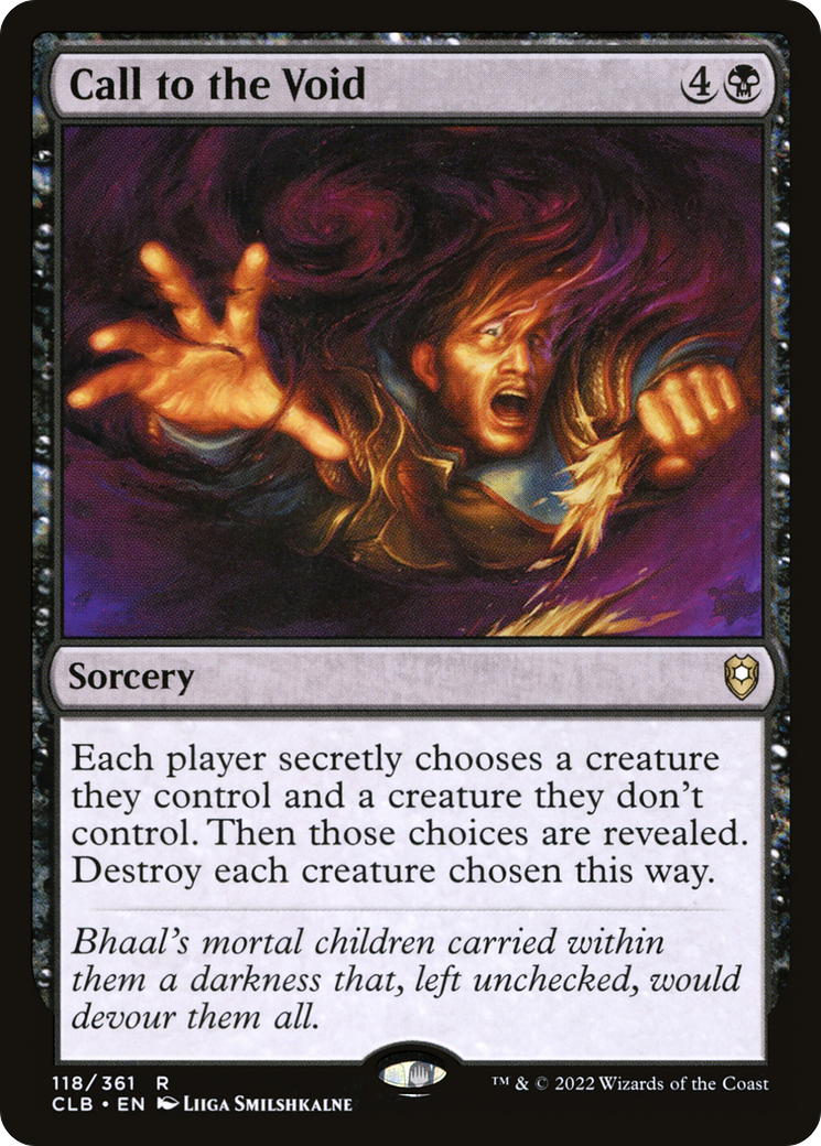 Call to the Void (CLB-118) [Commander Legends: Battle for Baldur's Gate] Foil