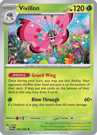 Vivillon 9 - [ME03 Perfect Order] Reverse Holofoil