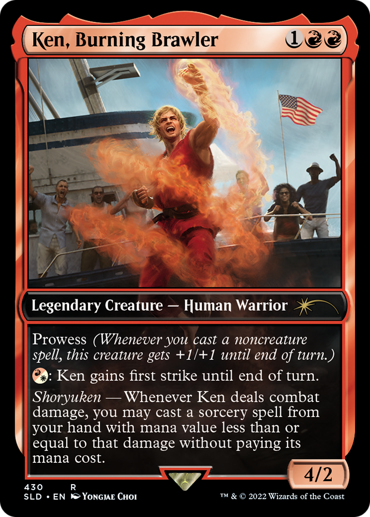 Aisha of Sparks and Smoke (SLD-430) [Secret Lair Drop] / Ken, Burning Brawler Foil