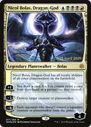 Nicol Bolas, Dragon-God (PRE-207S) [War of the Spark Promos] Foil