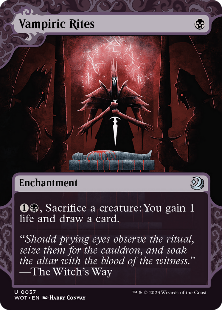 Vampiric Rites (WOT-037) [Wilds of Eldraine: Enchanting Tales]: (Showcase) (Borderless) Foil